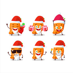 Obraz na płótnie Canvas Santa Claus emoticons with mango cartoon character