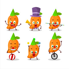 Cartoon character of mango with various circus shows