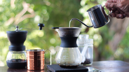 Outdoor drip coffee