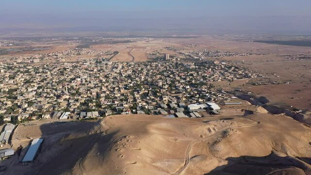 Aerial view over Jericho City in palestine territory Panorama
Drone view from dead sea city of Jericho, Jordan Valley, Israel/palestine
