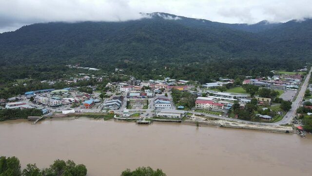 The Sematan Beach and Coastline of the most southern part of Sarawak and Borneo Island