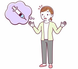 Young woman in a cardigan_injection