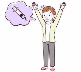 Young woman in a cardigan_injection