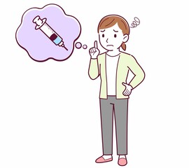 Young woman in a cardigan_injection