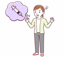 Young woman in a cardigan_injection