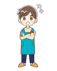 男性、幼稚園、先生、怒る