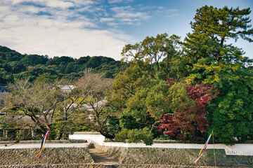 三重県伊勢市　五十鈴川ほとりの風景