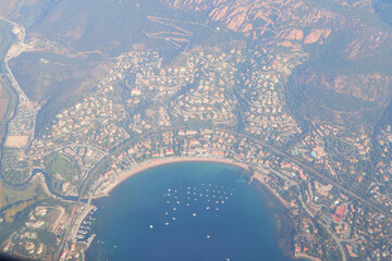 Air view of the city of France