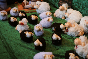 sheep toys in Christmas market