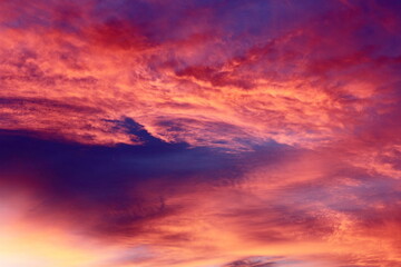 colored clouds at early morning sunrise 
