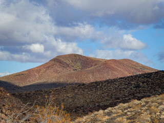 Beautiful landscape around the Mojave Desert Lava Tube