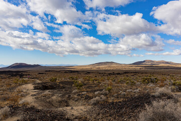 Beautiful landscape around the Mojave Desert Lava Tube