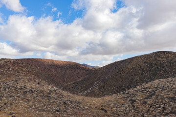 Beautiful landscape around the Mojave Desert Lava Tube
