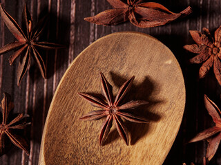 christmas mulled wine, a set of spices and fruits for mulled wine
