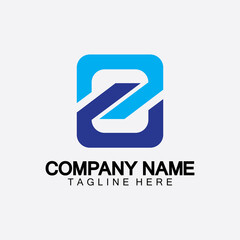 Letter Z number 2 logo icon vector illustration design template