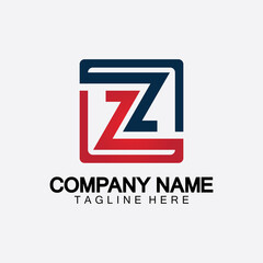 Letter Z number 2 logo icon vector illustration design template