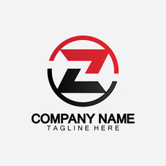 Letter Z number 2 logo icon vector illustration design template