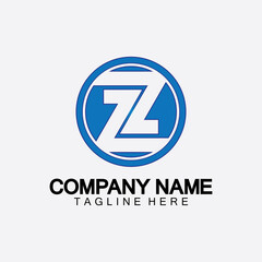 Letter Z number 2 logo icon vector illustration design template