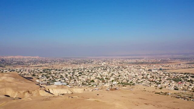 Aerial view over Jericho City in palestine territory Panorama
Drone view from dead sea city of Jericho, Jordan Valley, Israel/palestine
