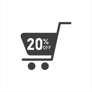 20 percent off speech bubblevector image of 20 percent discount on white background