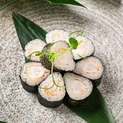 sushi set on the plate