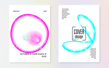 Liquid elements. Abstract concept. Futuristic background. Modern holographic gradient, blur, mesh, blend. Geometric layered hologram. Soft banner. Liquid elements with shapes and fluid.