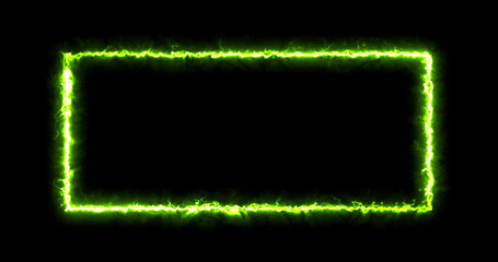 Colorful rectangle light green motion blaze abstract effect in black background