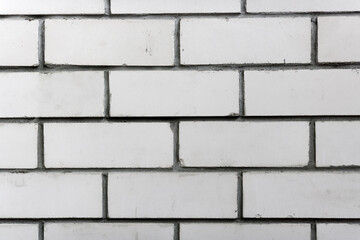 Obraz premium Abstract background. White brick wall close-up. Brickwork