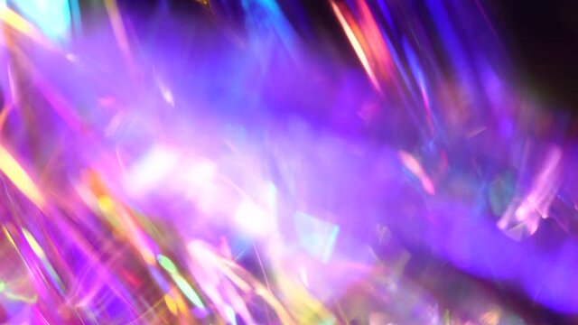 Neon vivid purple, pink, blue, gold and teal glowing. Abstract psychedelic movement, gradients background animation. A retro glow. Light show for party
