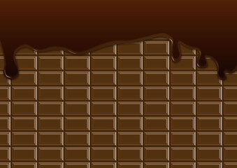 チョコレート　溶ける　垂れる　バレンタイン　フレーム　背景