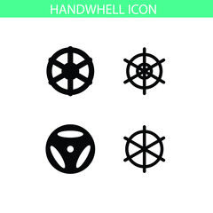 Naklejka premium Steering wheel icon set