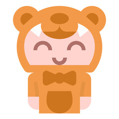 Bear suit icon for web element , webpage, application, card, printing, social media, posts etc.