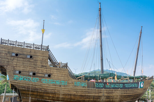 The Wooden Boat Of Maritime Silk Road Museum Of Guangdong, China