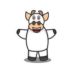cute cow mascot on white background, cow mascot eps 10