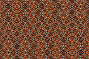 Embroidered ethnic seamless pattern. tribal motifs. Vector illustration.