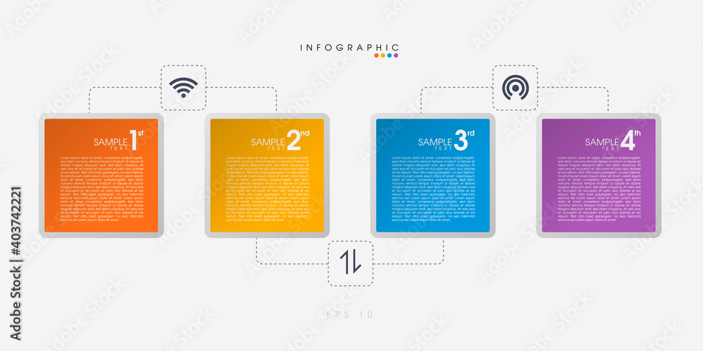Poster vector infographic design template with icons and 4 options or steps. can be used for process diagra