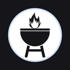 BBQ icon design. Eps10 vector illustration.