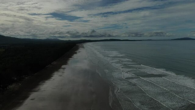 The Sematan Beach and Coastline of the most southern part of Sarawak and Borneo Island