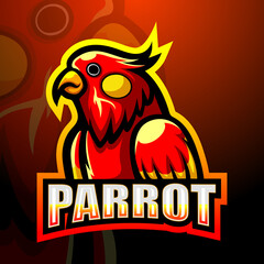 Parrot mascot esport logo design