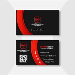 Creative visit card with modern with creative corporate business card template with modern, Clean professional business card template