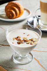 yogurt with grains and seeds