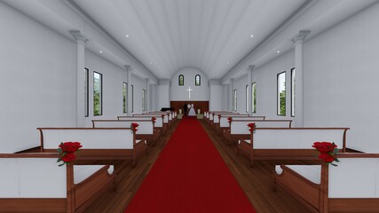 教会 結婚式 バージンロード歩く イラスト48 Wall Mural 啓文 佐々木 教会 結婚式 バージンロード歩く イラスト48 Wall Mural 啓文 佐々木