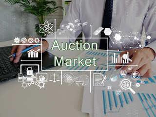 Business concept about Auction Market with phrase on the page.