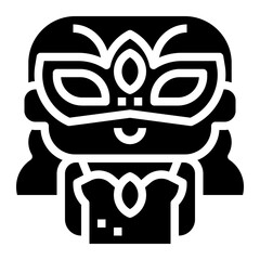 Carnival mask icon for web element , webpage, application, card, printing, social media, posts etc.