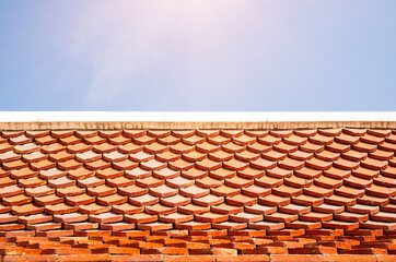 Traditional clay roof tiles
