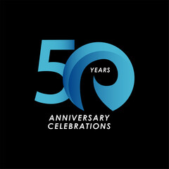 50 Years Anniversary Celebration Number Vector Template Design Illustration