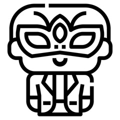 Carnival mask icon for web element , webpage, application, card, printing, social media, posts etc.