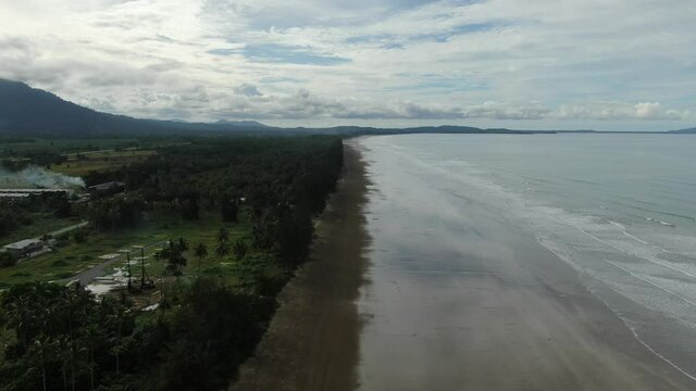 The Sematan Beach and Coastline of the most southern part of Sarawak and Borneo Island