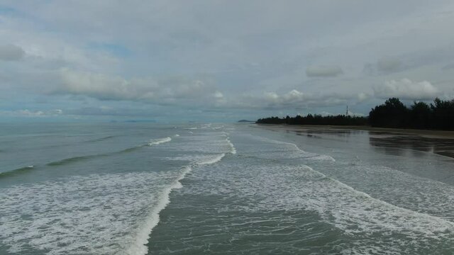 The Sematan Beach and Coastline of the most southern part of Sarawak and Borneo Island