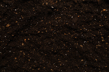 Black land for plant background.